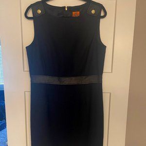 Tory Burch Navy Wool Sheath Dress Size 14